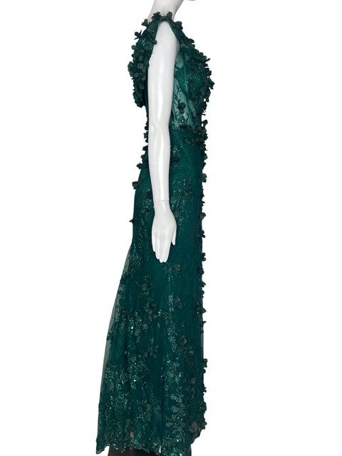 Vestido Cinderella Divine Corte Sirena Verde-Talla S