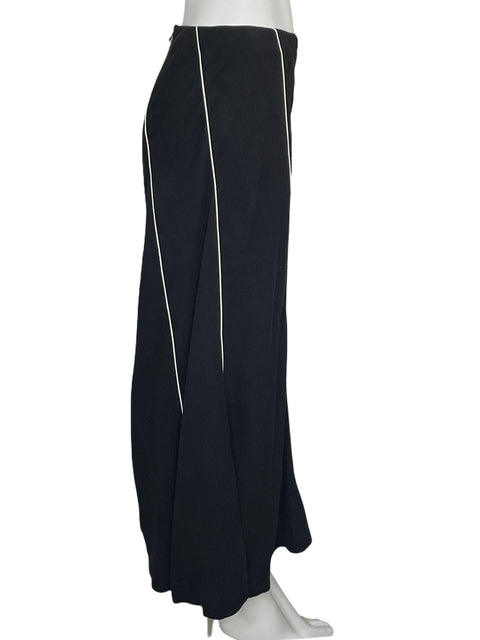 Falda Massimo Dutti Maxi Rayas Negro-Talla 4