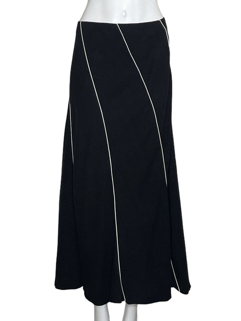 Falda Massimo Dutti Maxi Rayas Negro-Talla 4