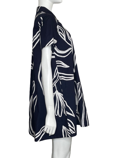 Vestido By Anthropologie Estampado Camisero Azul-Talla XS