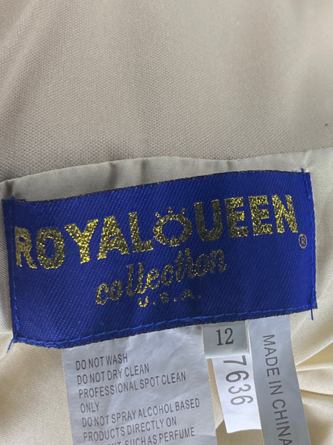 Vestido Royal Queen Corte Sirena Dorado-Talla L