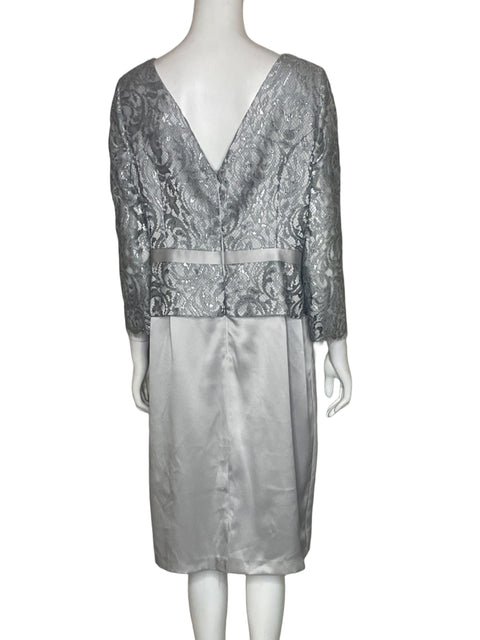 Vestido Sonia Peña Brillo Plateado-Talla L