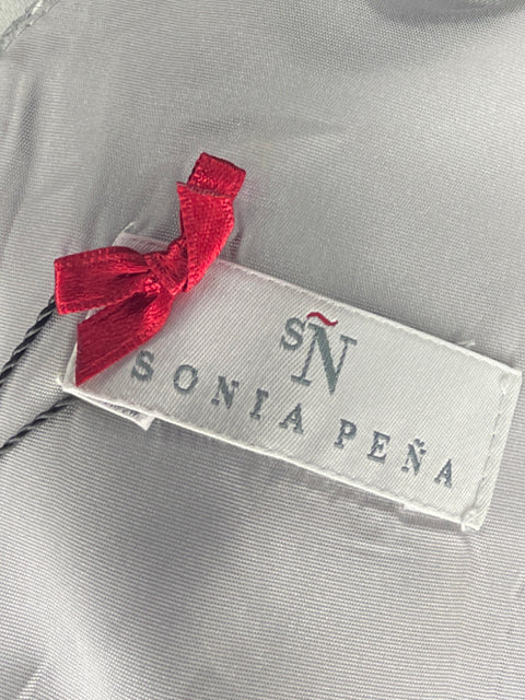 Vestido Sonia Peña Brillo Plateado-Talla L