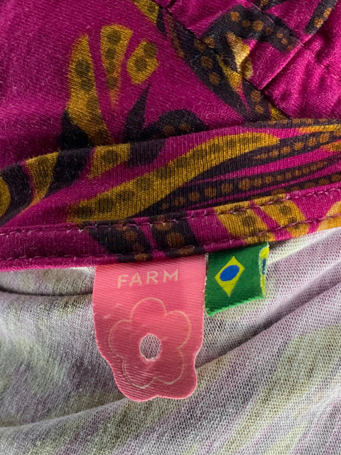 Vestido Farm Mini Tiger Print Rosado-Talla P