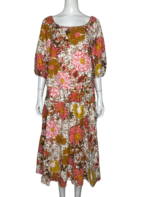 Set Fever Blusa + Falda Estampado Naranja - Talla M