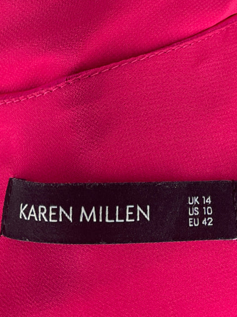 Blusa Karen Millen Rosado Vuelo-Talla L