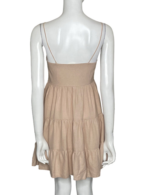 Vestido Especia Mini Tirantes Rosado-Talla XS