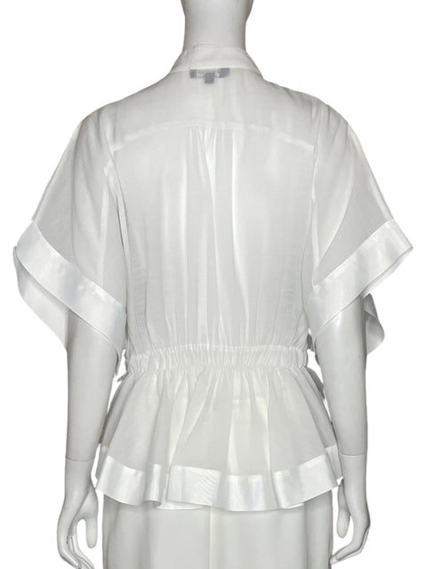 Blusa Beulah Transparente Blanco - Talla L