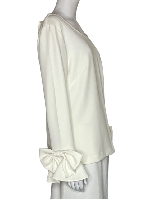 Blusa Alberto Makali Lazos Blanco-Talla L