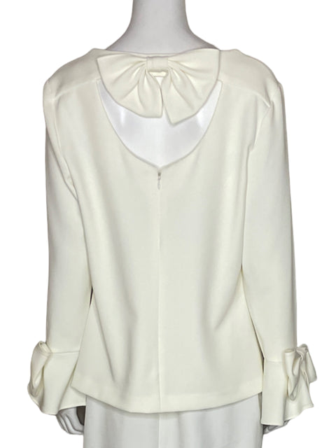 Blusa Alberto Makali Lazos Blanco-Talla L