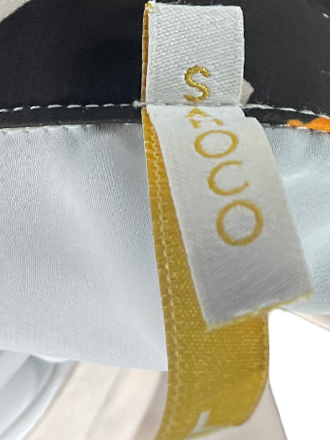 Blusa Sahoco Drapeado Estampado Naranja - Talla L