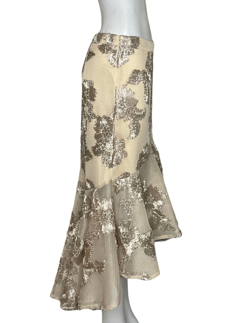 Falda Cq By Cq Vuelo Crema- Talla L