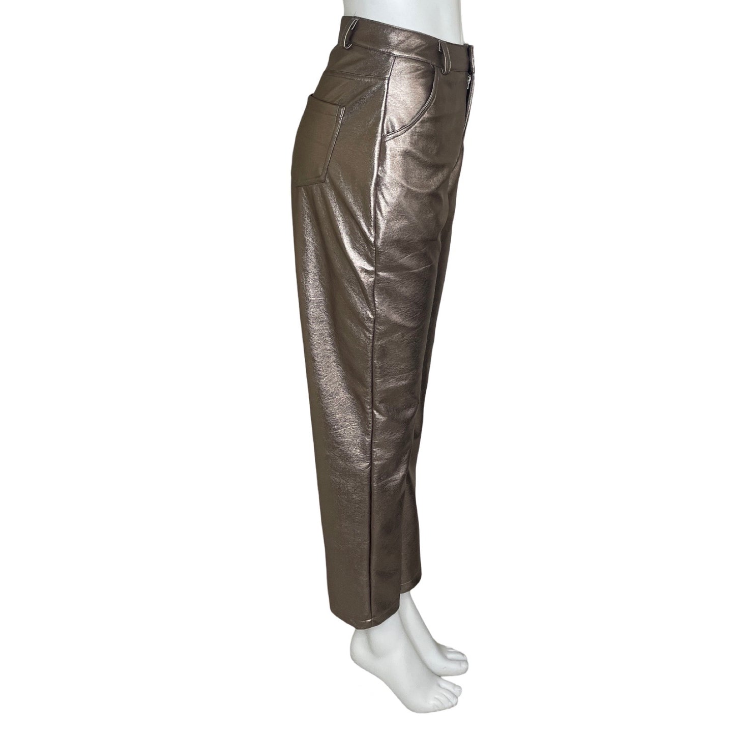 Pantalon Pretty Garbage Metalico Beige-Talla S