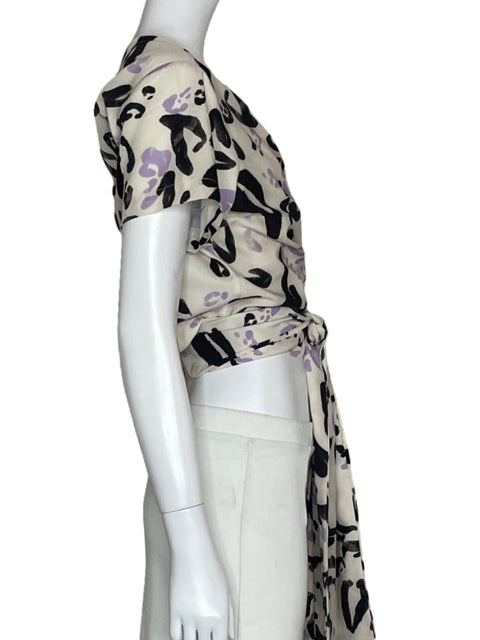 Top Eloisa Cross Body Estampadas Beige-Talla M
