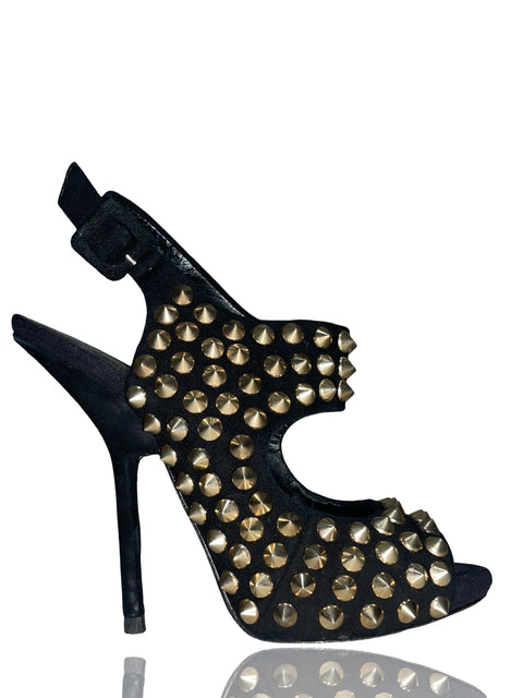 Calzado Giuseppe Zanotti Tachas Gamuza Negro-Talla 38