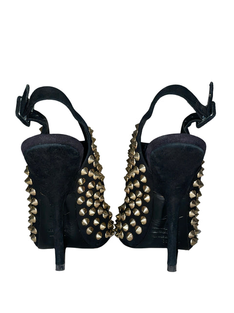 Calzado Giuseppe Zanotti Tachas Gamuza Negro-Talla 38