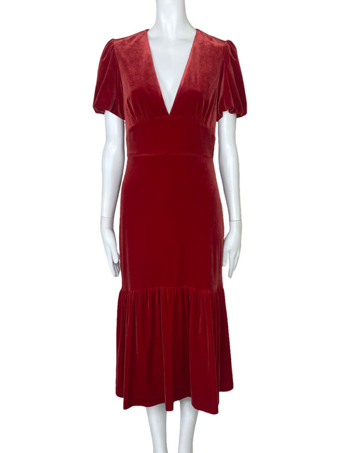 Vestido Gianni Bini Mangas Puff Rojo-Talla 4