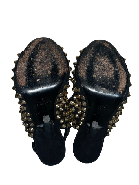 Calzado Giuseppe Zanotti Tachas Gamuza Negro-Talla 38