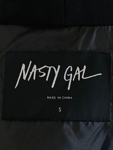 Blazer Nasty Gal Mangas Abiertas Negro-Talla S
