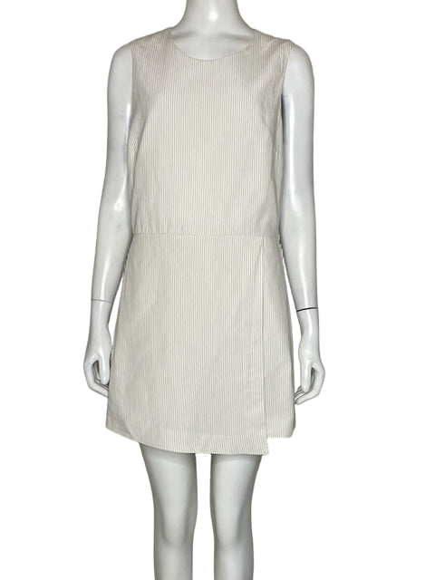 Vestido Theory Plizado Blanco-Talla S