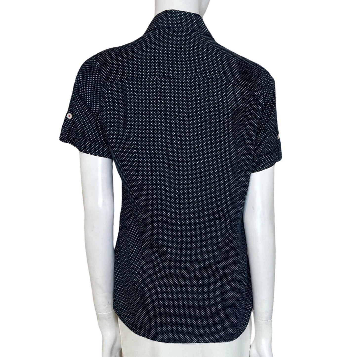 Camisa Dudalina Puntos Negro-Talla 38