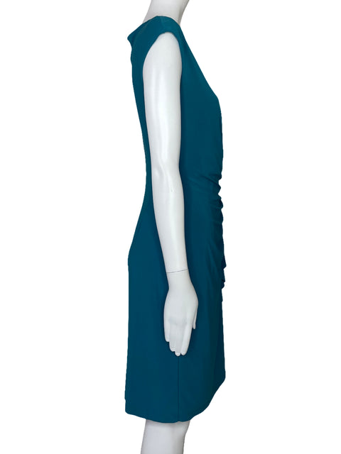 Vestido Kasper Flecos Azul-Talla 8