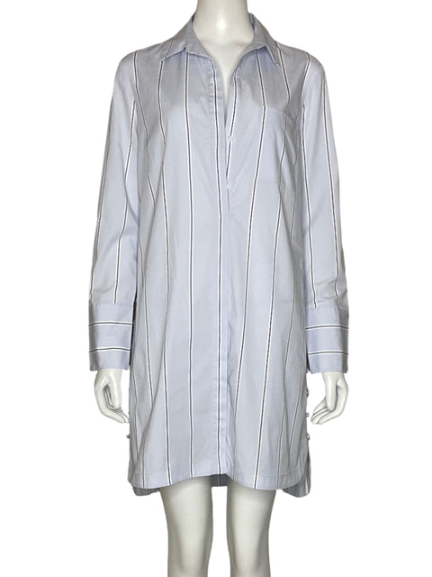 Vestido Club Monaco Camisero Celeste-Talla S