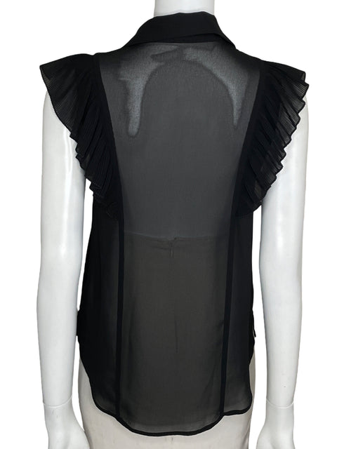 Camisa Zara Vuelos Mesh Negro-Talla S