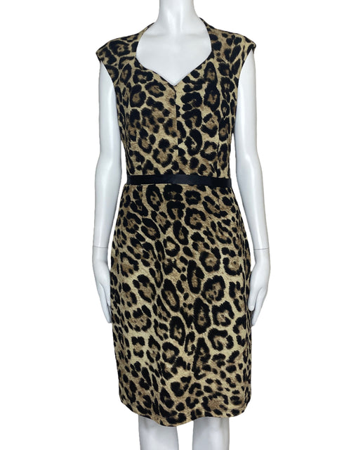Vestido Ellen Tracy Animal Print Marron-Talla 8