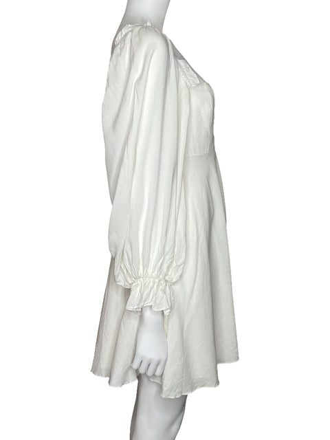Vestido Lulus Mini Botones Blanco-Talla S