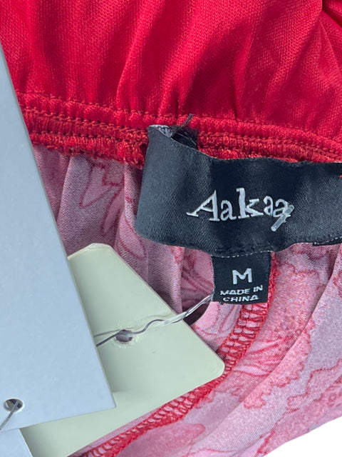 Mono AAka One Shoulder Satinado Rojo-Talla M