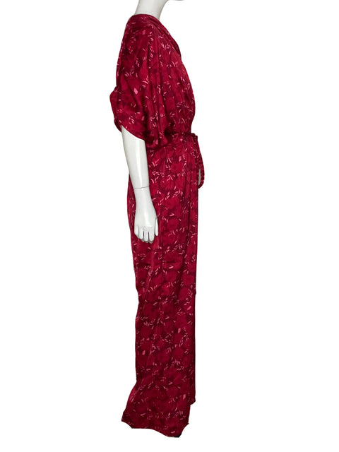 Mono AAka One Shoulder Satinado Rojo-Talla M