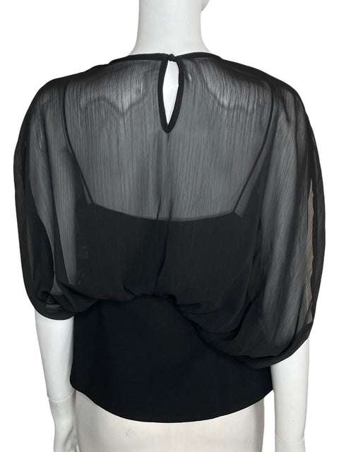 Blusa WhiteRoom+Cactus Fluida Negro-Talla M