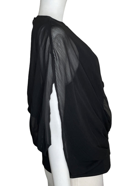 Blusa WhiteRoom+Cactus Fluida Negro-Talla M