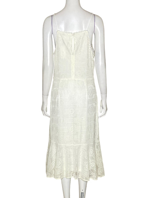 Vestido Sugar+Lips Encaje Lencero Blanco-Talla M