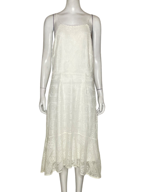 Vestido Sugar+Lips Encaje Lencero Blanco-Talla M