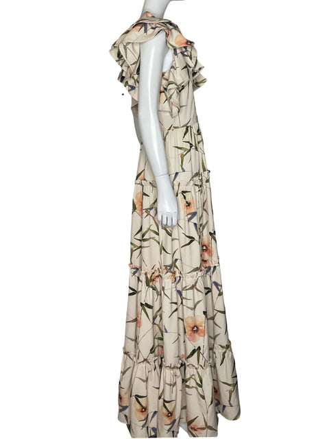 Vestido Faenza One Shoulder Flores Beige - Talla S