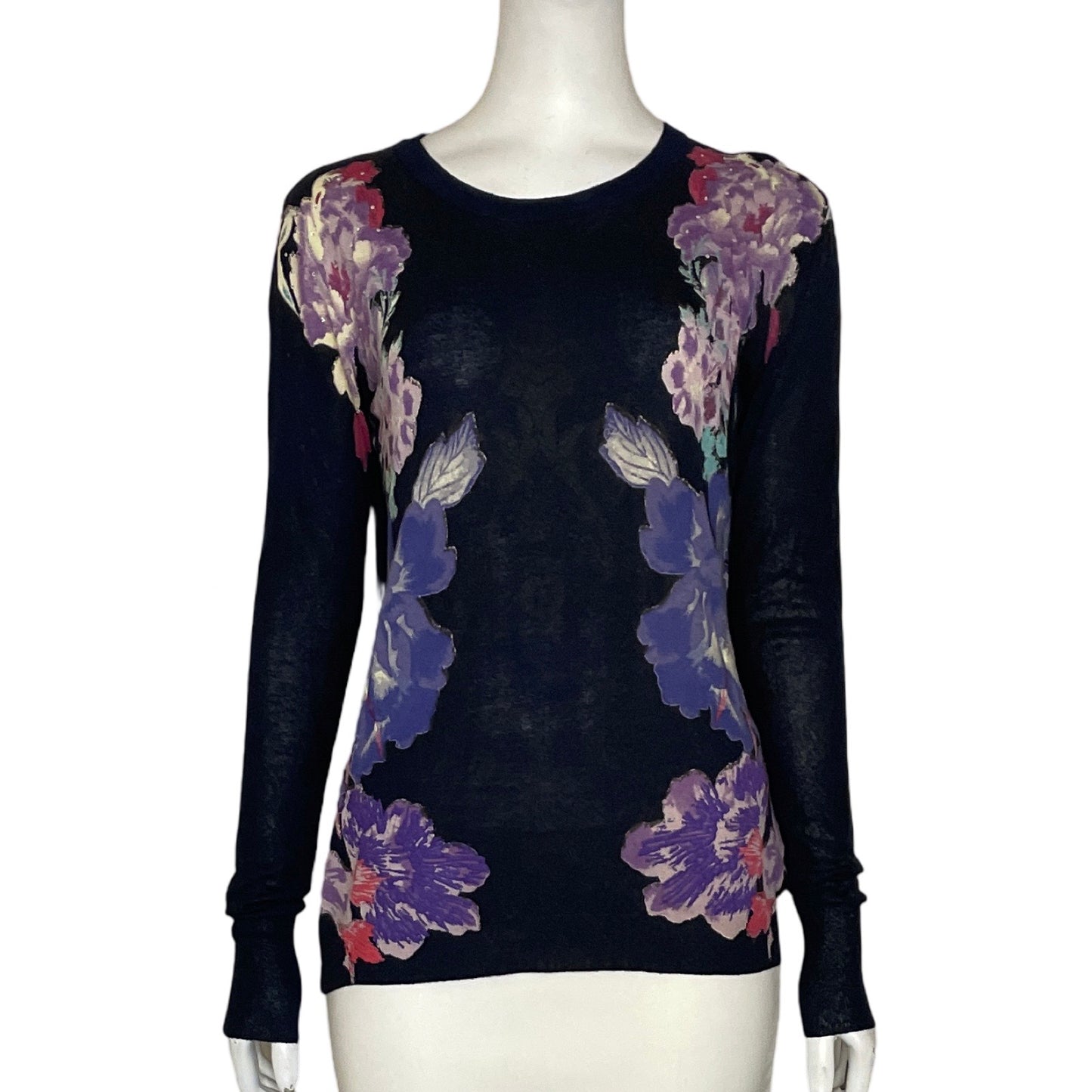 Sweater Desigual Flores Azul-Talla S