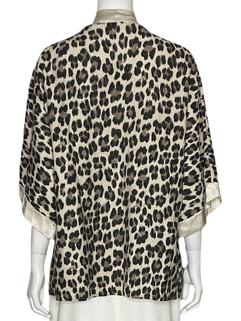 Cardigan New Collection Animal Print Beige-Talla U
