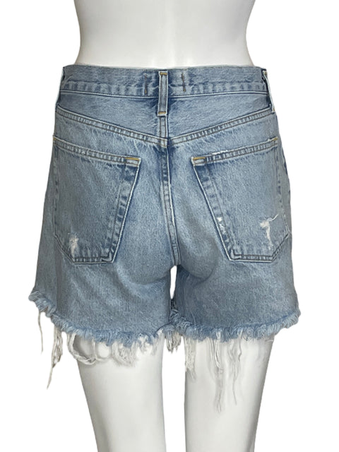 Short Agolde Deshilado Azul-Talla 25
