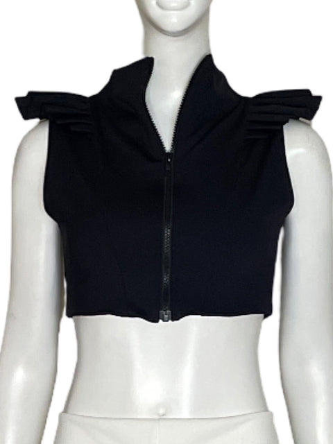 Top Port de Bras Vuelos Negro-Talla S