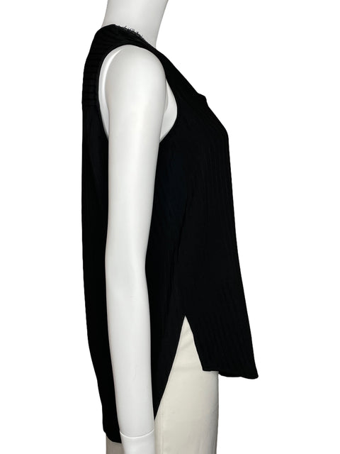 Blusa Adrianna Papell Sin Mangas Negro-Talla XS