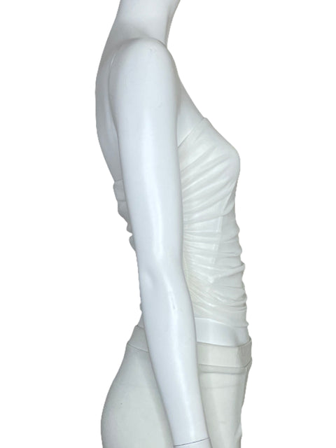 Top Shasa Strapless Dobles Blanco-Talla M