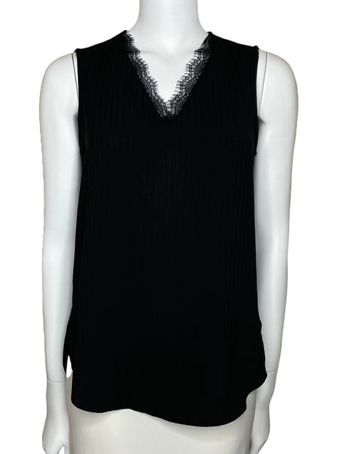 Blusa Adrianna Papell Sin Mangas Negro-Talla XS