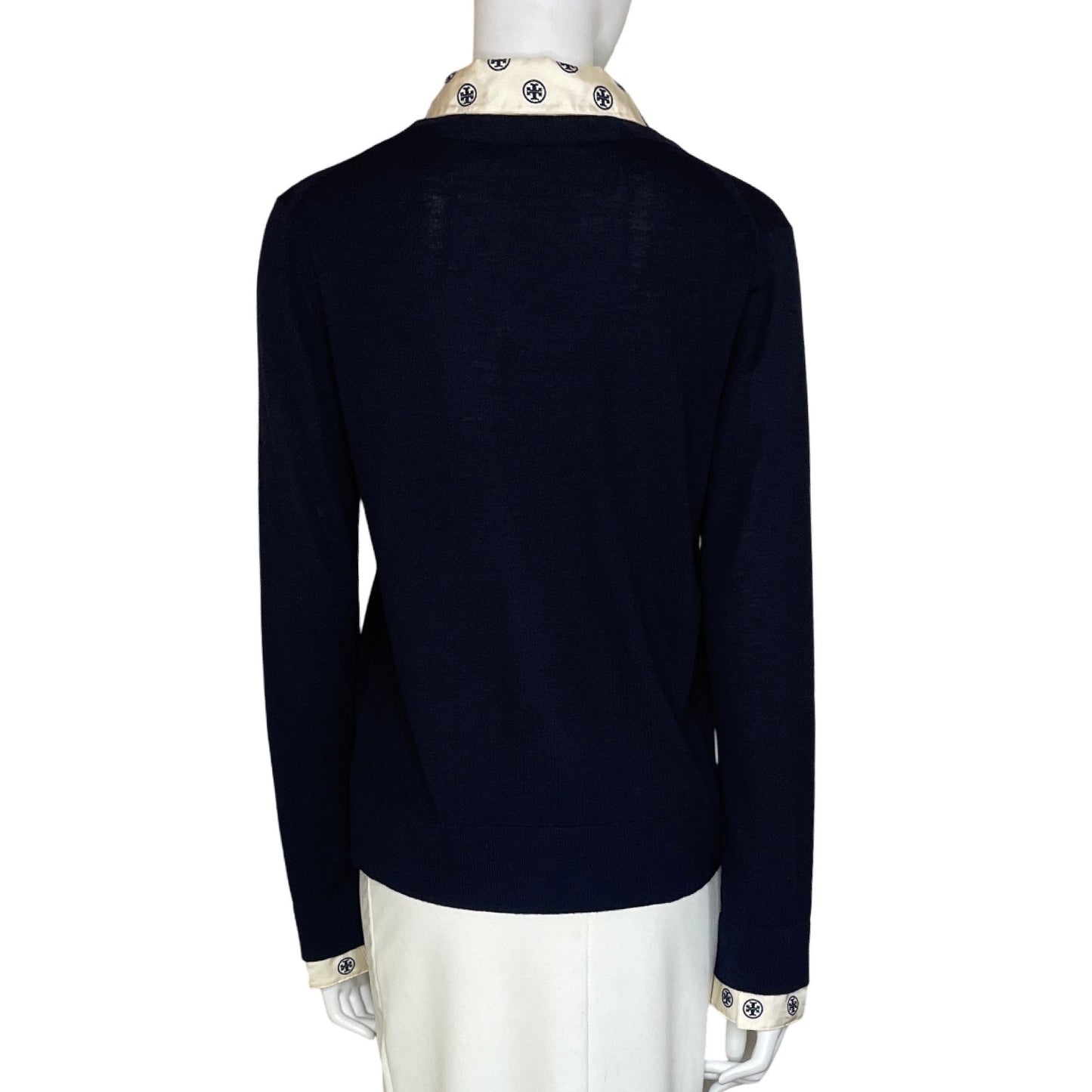 Sweater Tory Burch Camisa Azul-Talla L