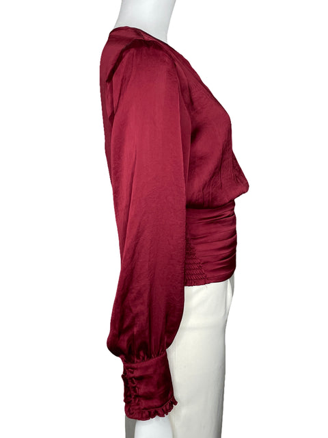 Blusa Sam Edelman Plisada Rojo-Talla XS