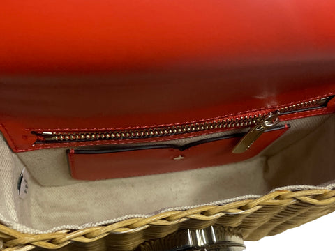 Cartera Kate Spade Nicola Wicker Naranja - Talla S