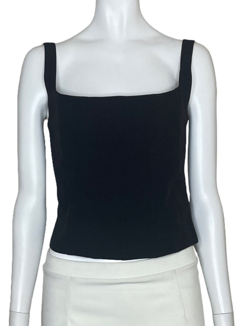 Top Zara Corset Tiras Negro-Talla M