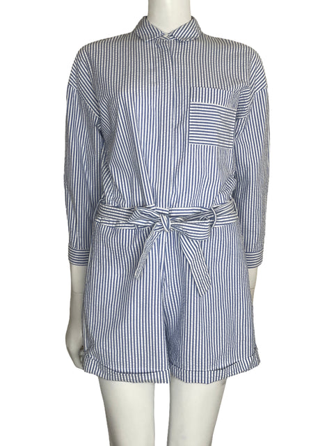 Romper Zara Rayas Azull-Talla M