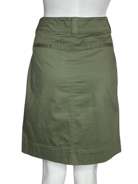 Falda Tommy Hilfiger Midi Cremallera Verde-Talla 6